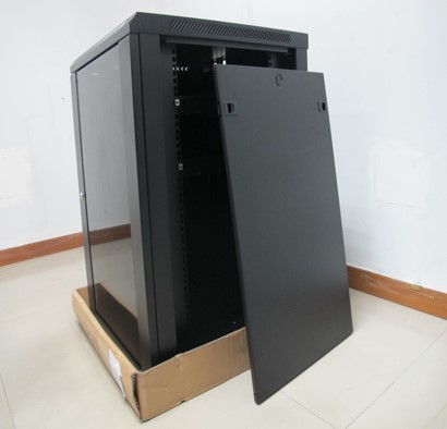 14U Wall Mounted Rack Cabinet (Glass or Perforated Front) - Image 3
