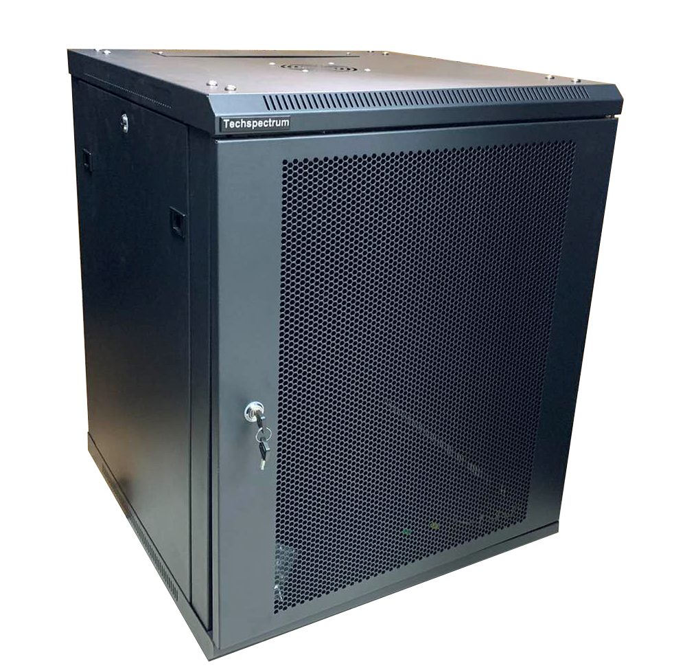 14U Wall Mounted Rack Cabinet (Glass or Perforated Front)